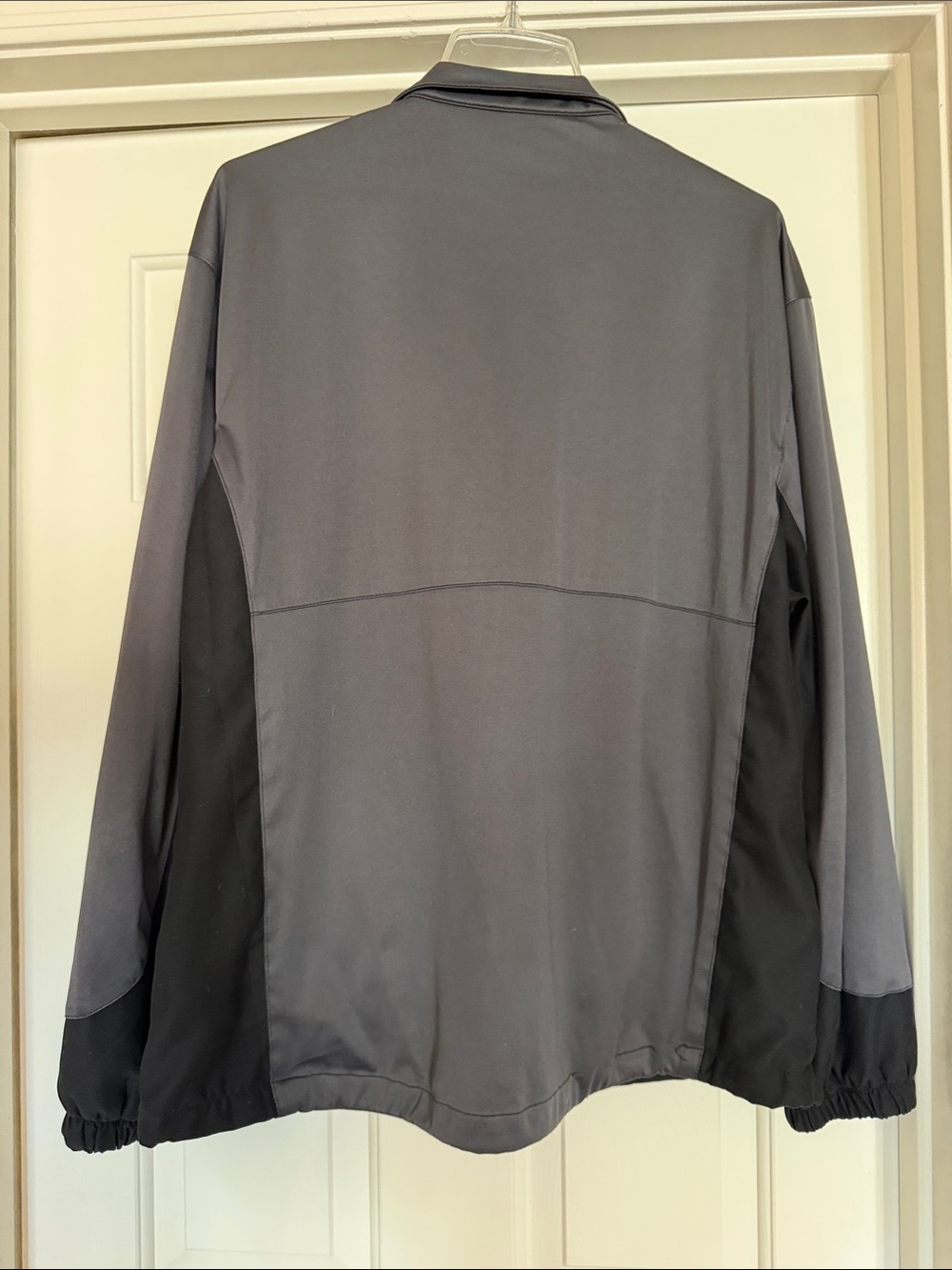 Men's Lightweight Half-Zip Shirt Jacket - Black & Gray - Picture 6 of 10